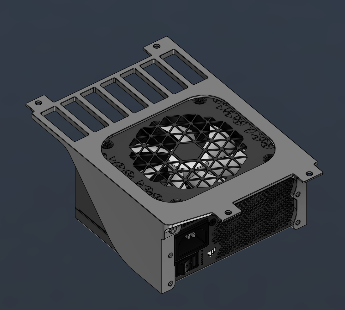 SF750/SF1000 Reversed Offset PSU Bracket for A4-H2O 8mm 6 32 screws