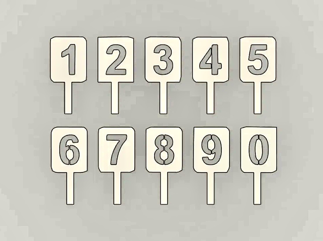 Spraypaint Number Stencils 75mm
