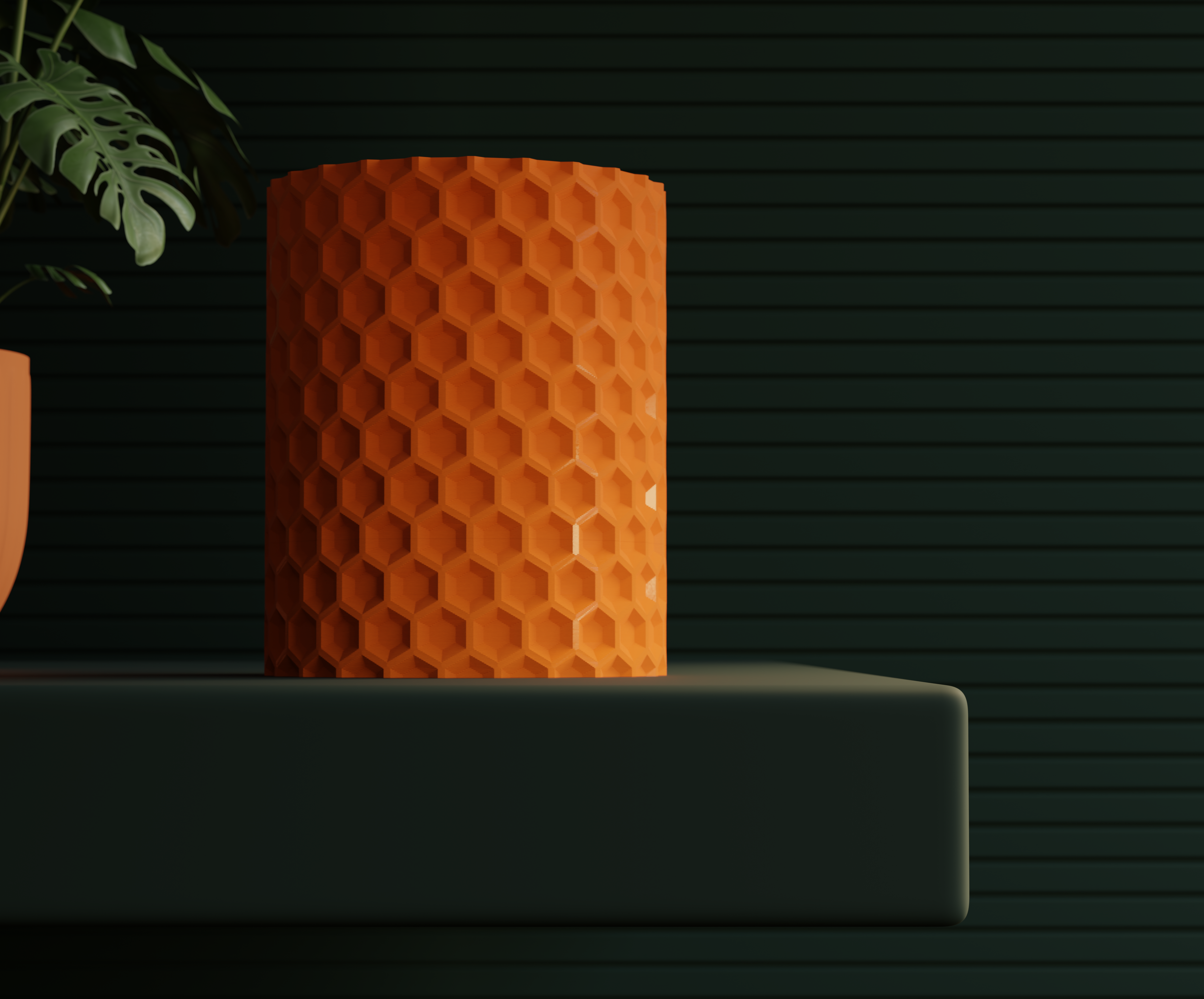 Miniatura 5 do modelo 3D vase hexagonal pattern