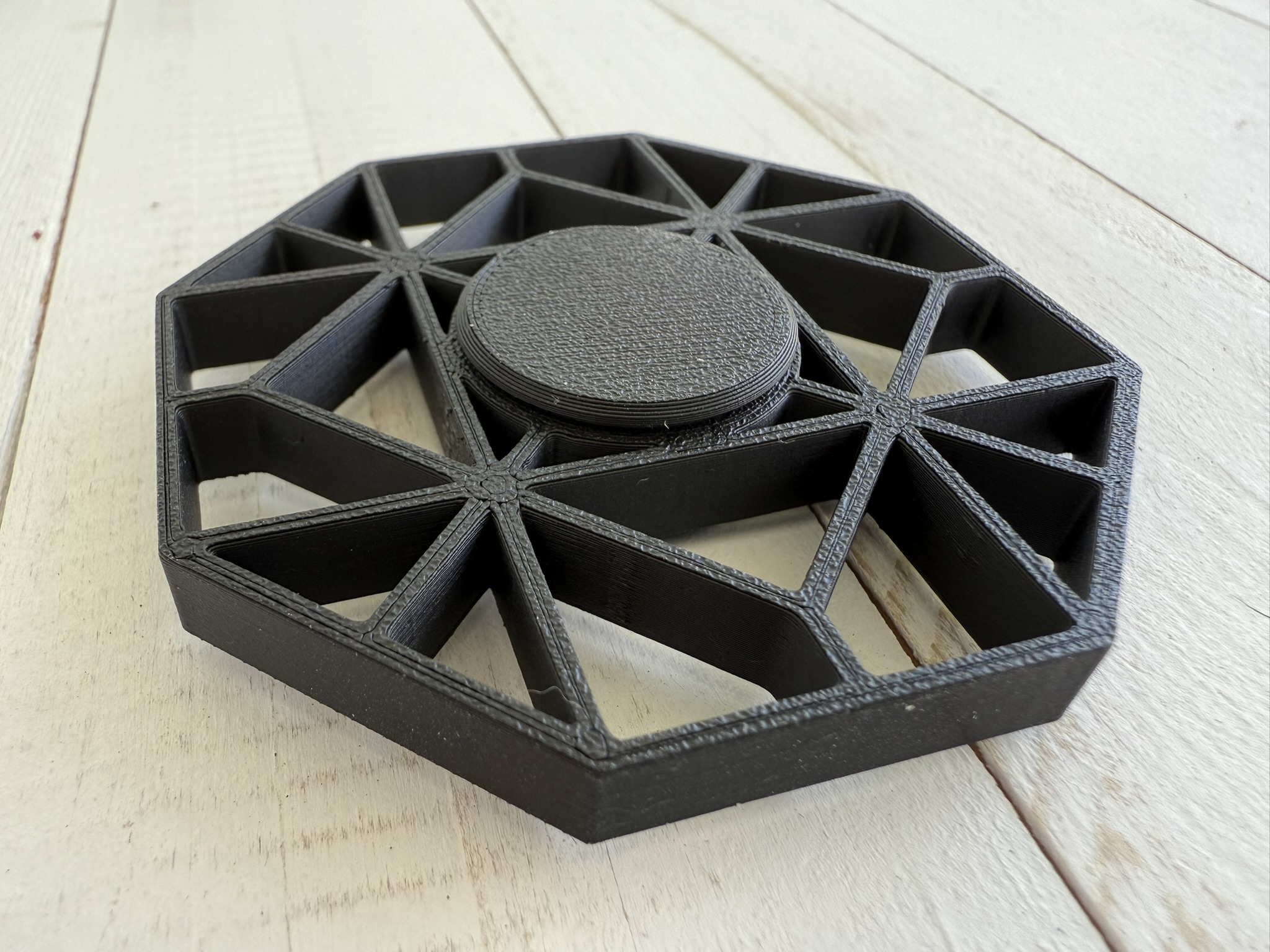 Abstract Octagon Fidget Spinner with one 608 Bearing