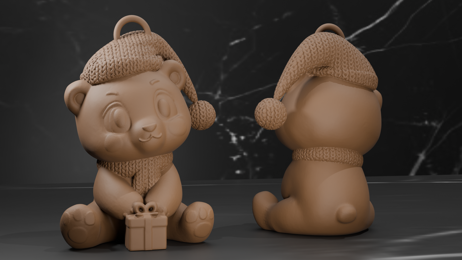 Holiday Bear - Christmas Ornaments - 4 Knitted Styles
