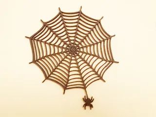 Small halloween spider with net (2D style)