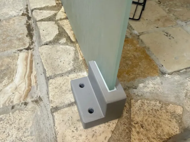 Shower glass wall bracket