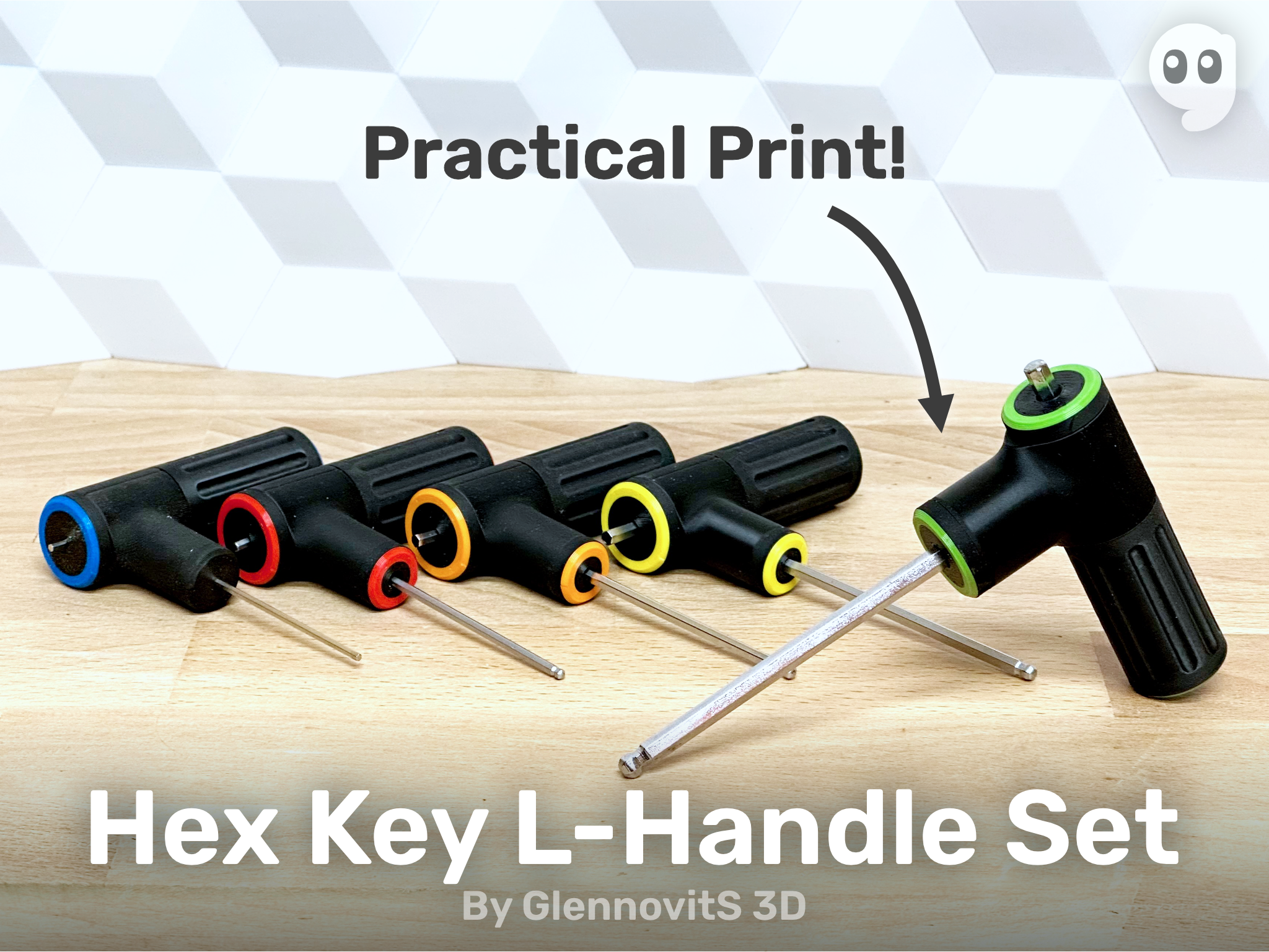 Hex-key L-Handle Set (metric - customize your tools)
