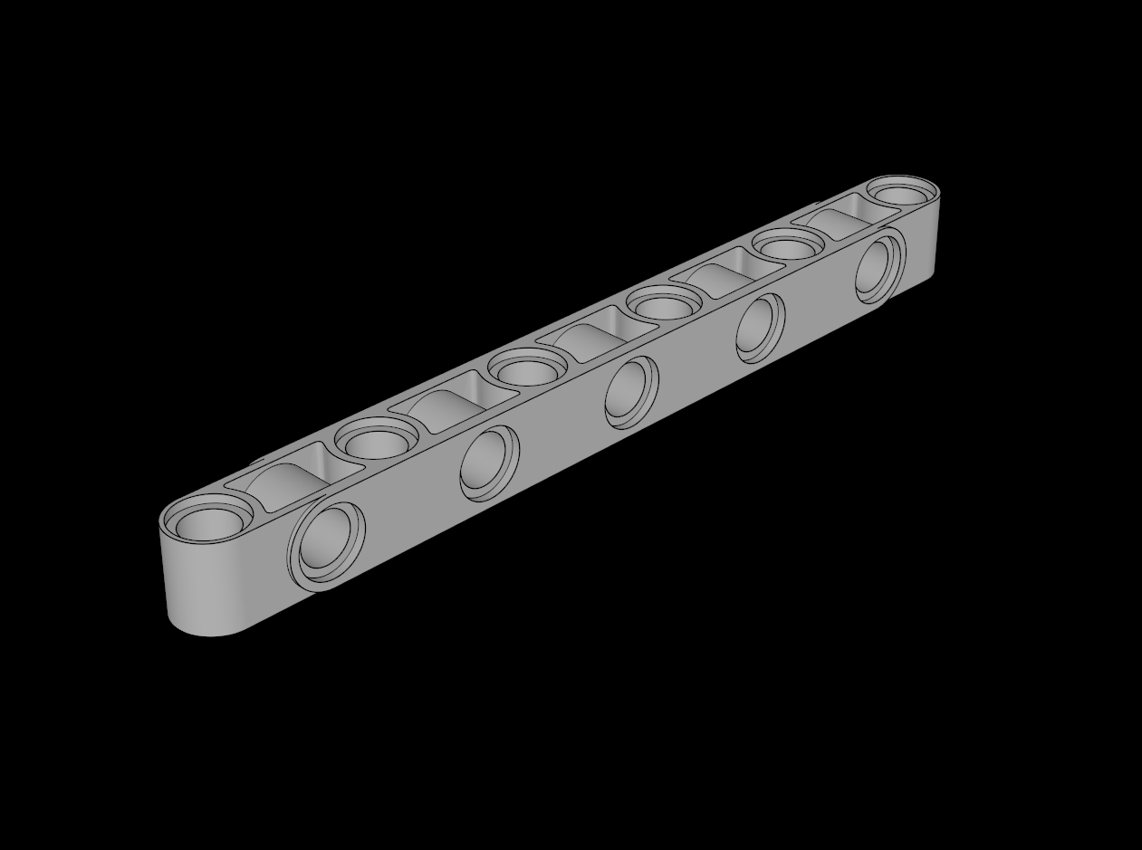 Lego Compatible (73507.dat) Technic Beam 11 with Alternating Holes