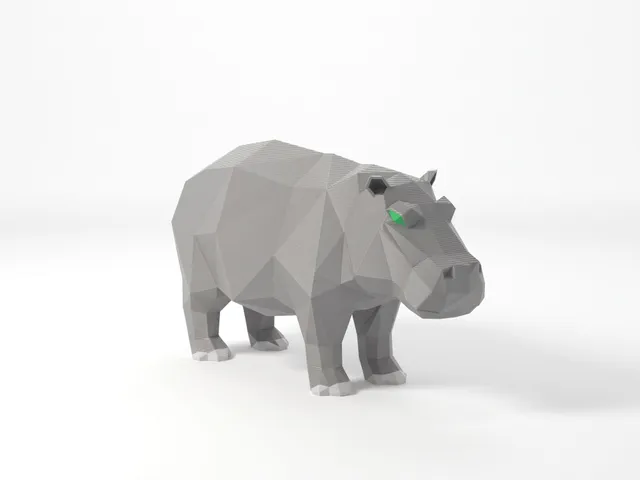 Hugo the Hippo - Low Poly ZOO
