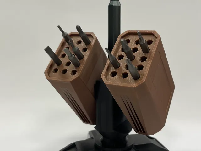 Missile Turret 4mm screwdriver bit set Holder - Gridfinity Compatible