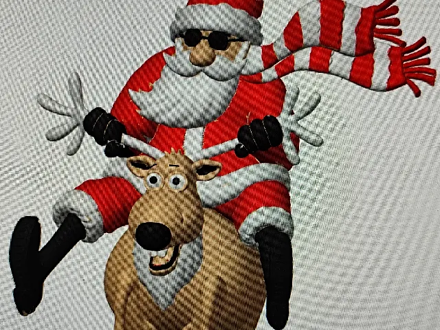 riding santa