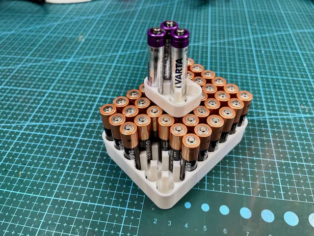 Stackable AAA Battery Organiser (4 to 100 batteries)