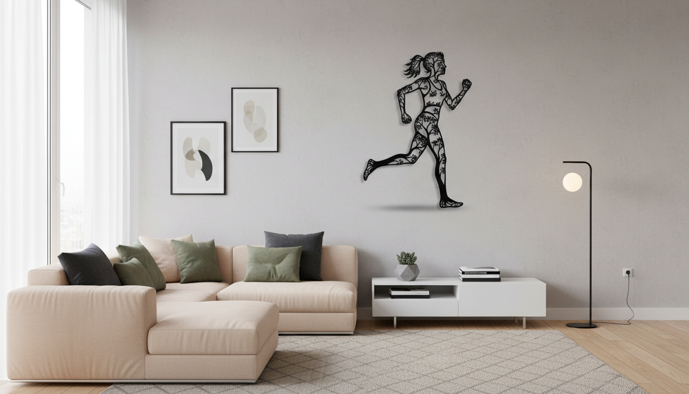 Running Woman 2D Wall Art