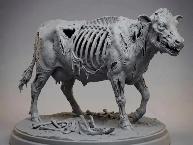 Zombie Cow Statue