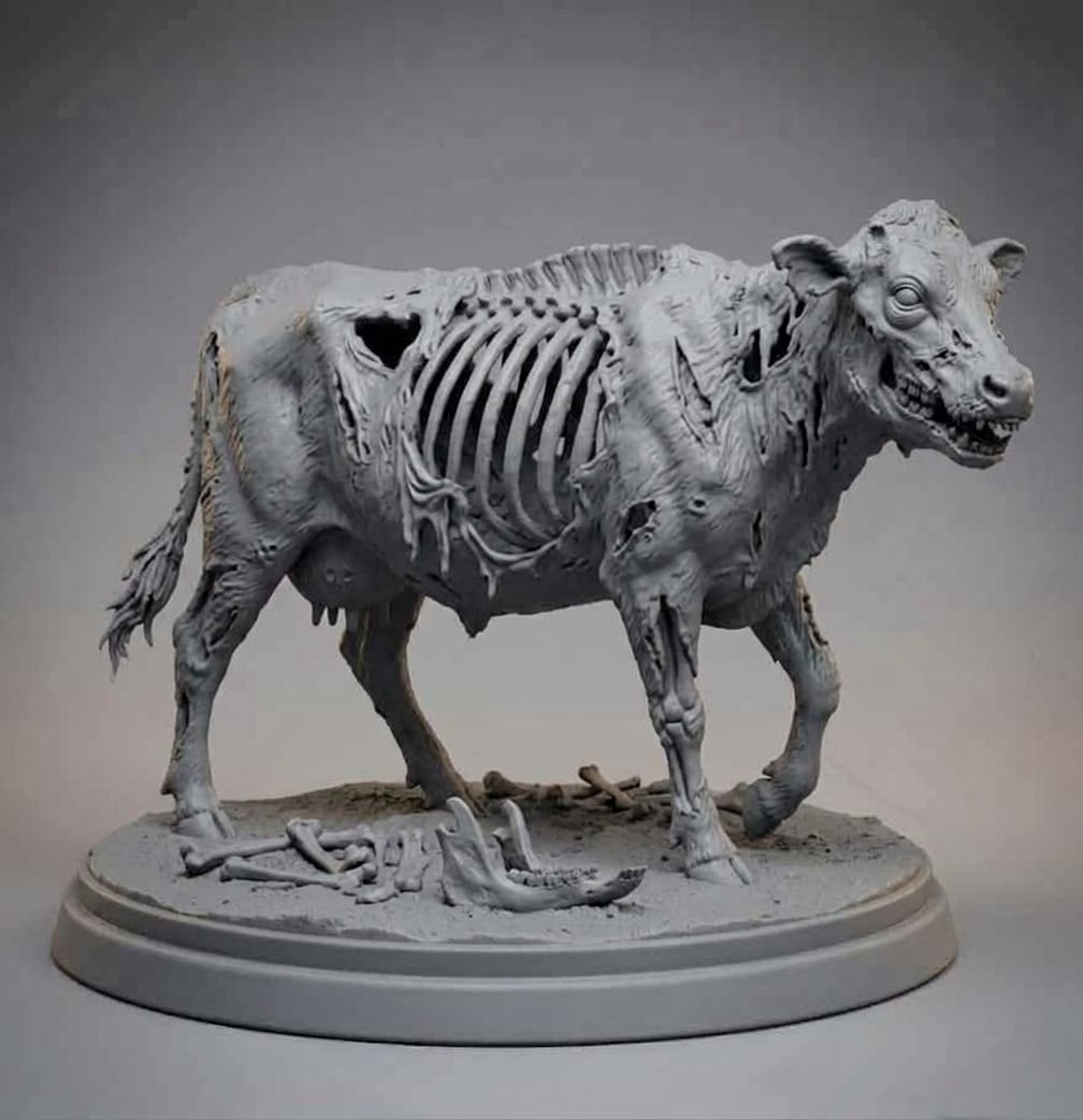 Zombie Cow Statue