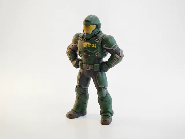 Space Explorer Armored Figurine Fantasy 3D Printable