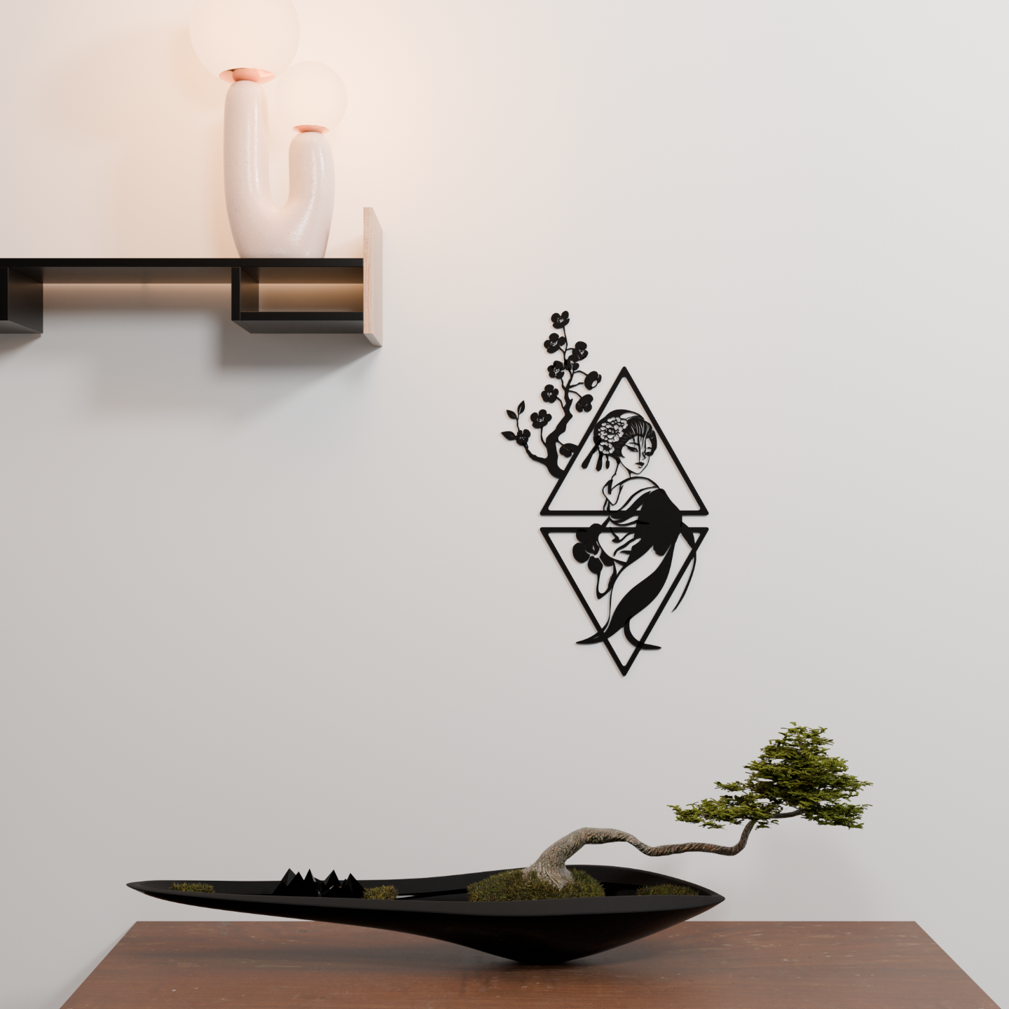 The Mysterious Geisha Wall Decor