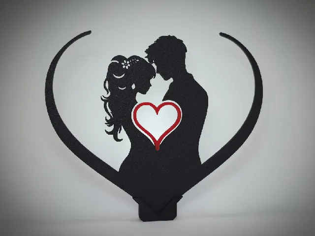 Romantic Couple Wall Art - Freestanding Decor