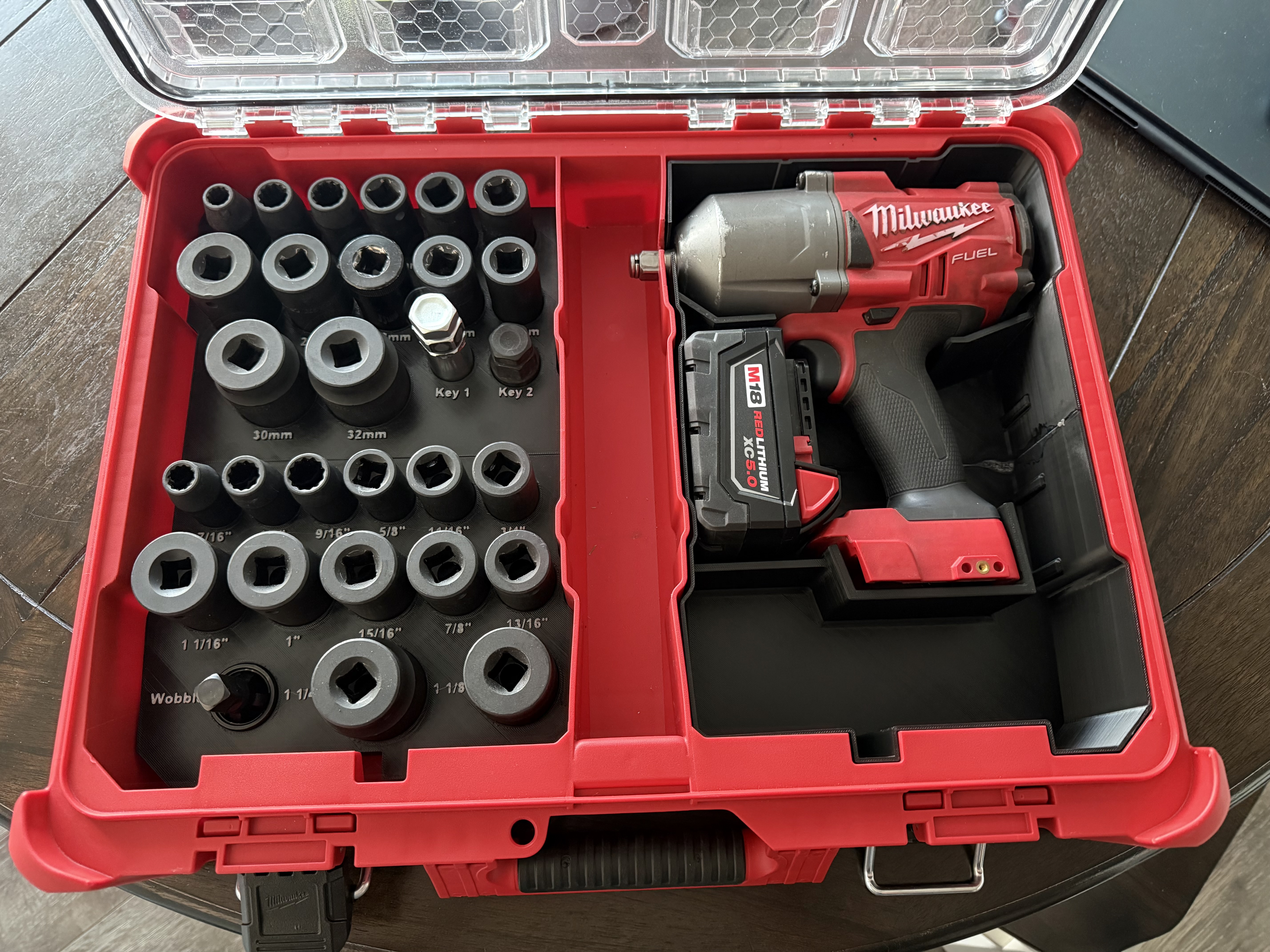 Milwaukee Packout Organizer Inserts (Gen2 High Impact + HF Pittsburgh Impact Sockets)