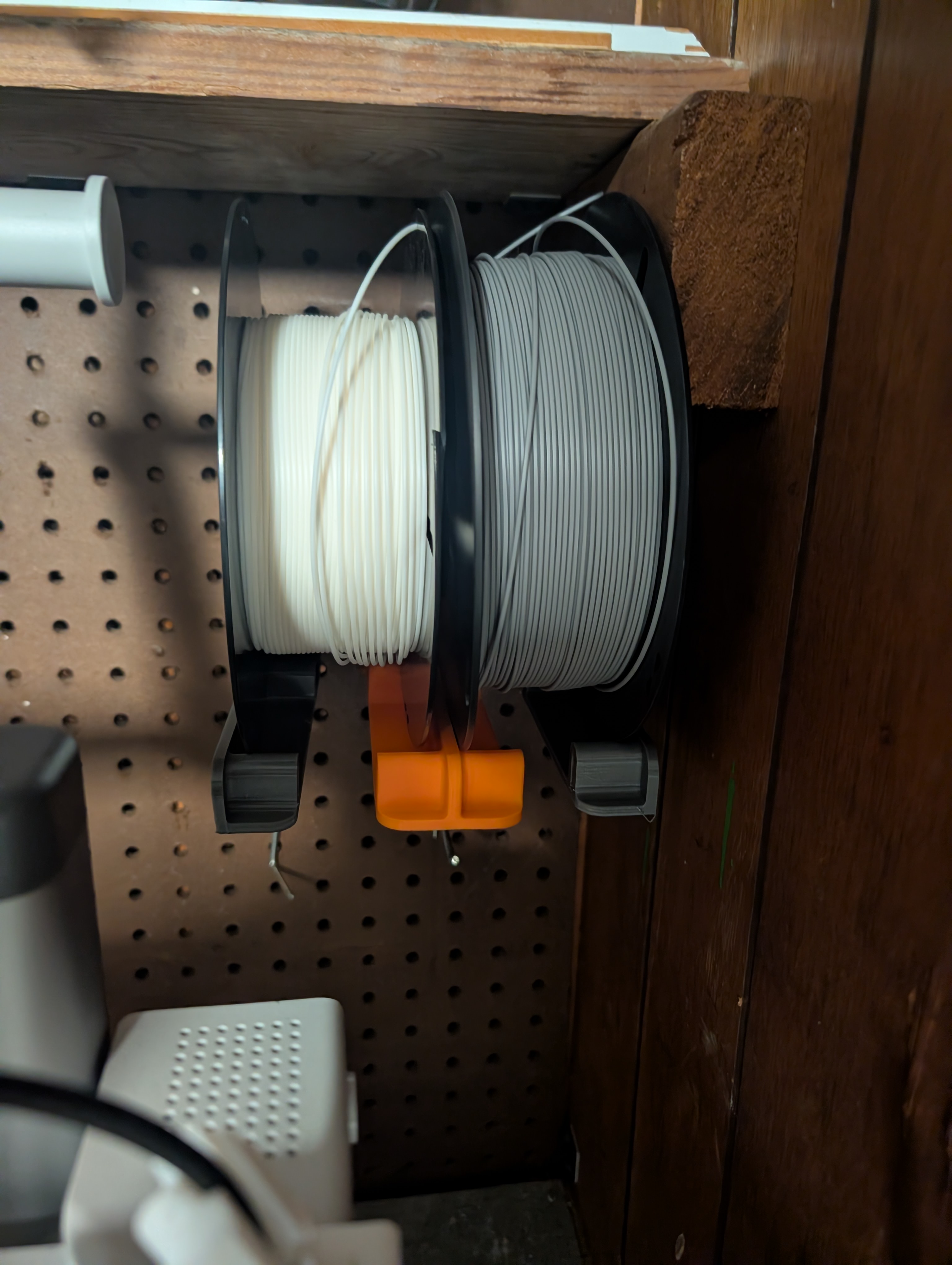 Peg Board Filament Spool Holder - Middle