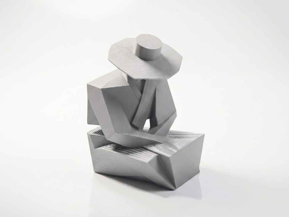 Sat Man Abstract Sculpture Modern Art 3D Printable