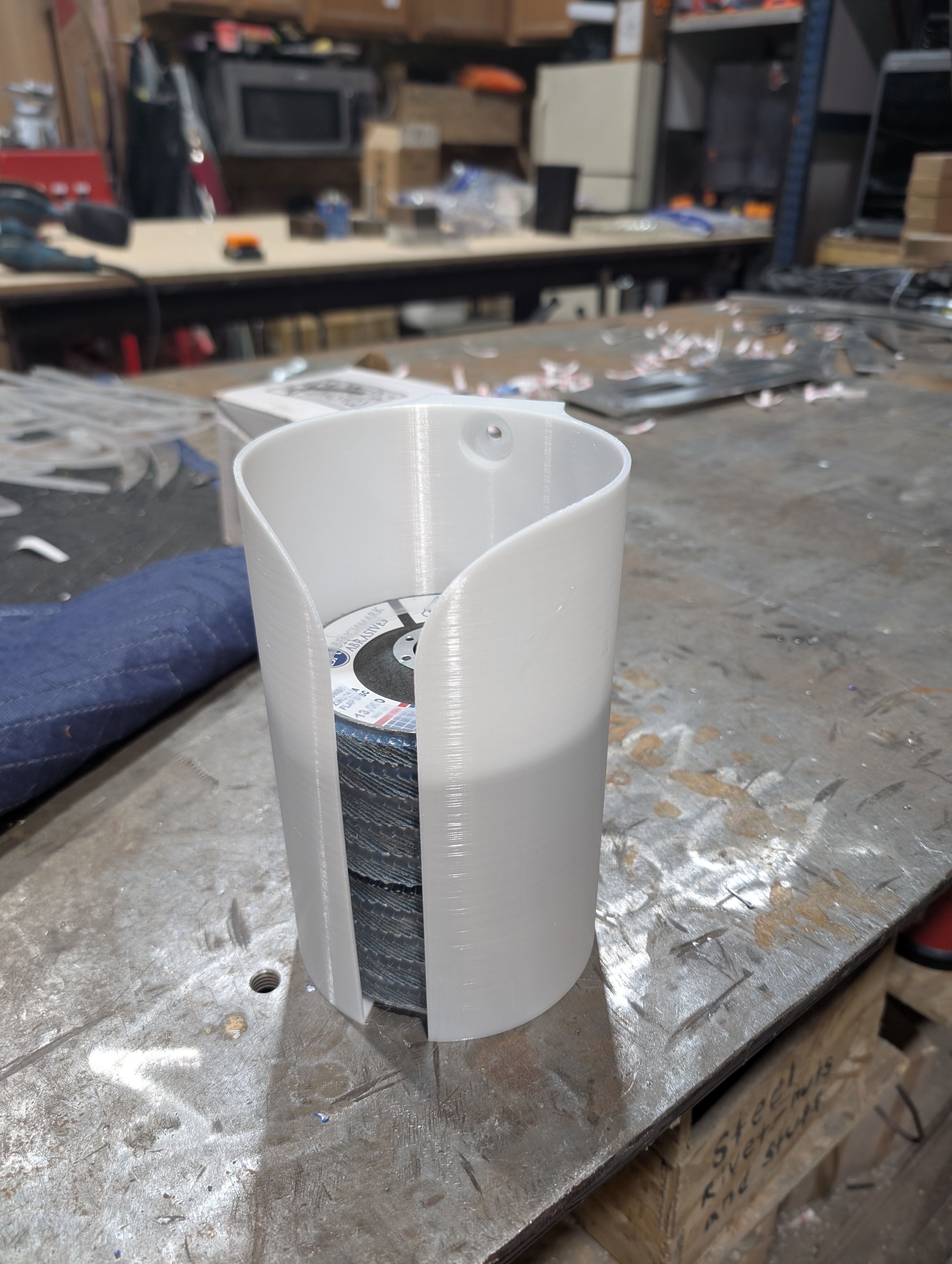 4-1/4" flap disk storage