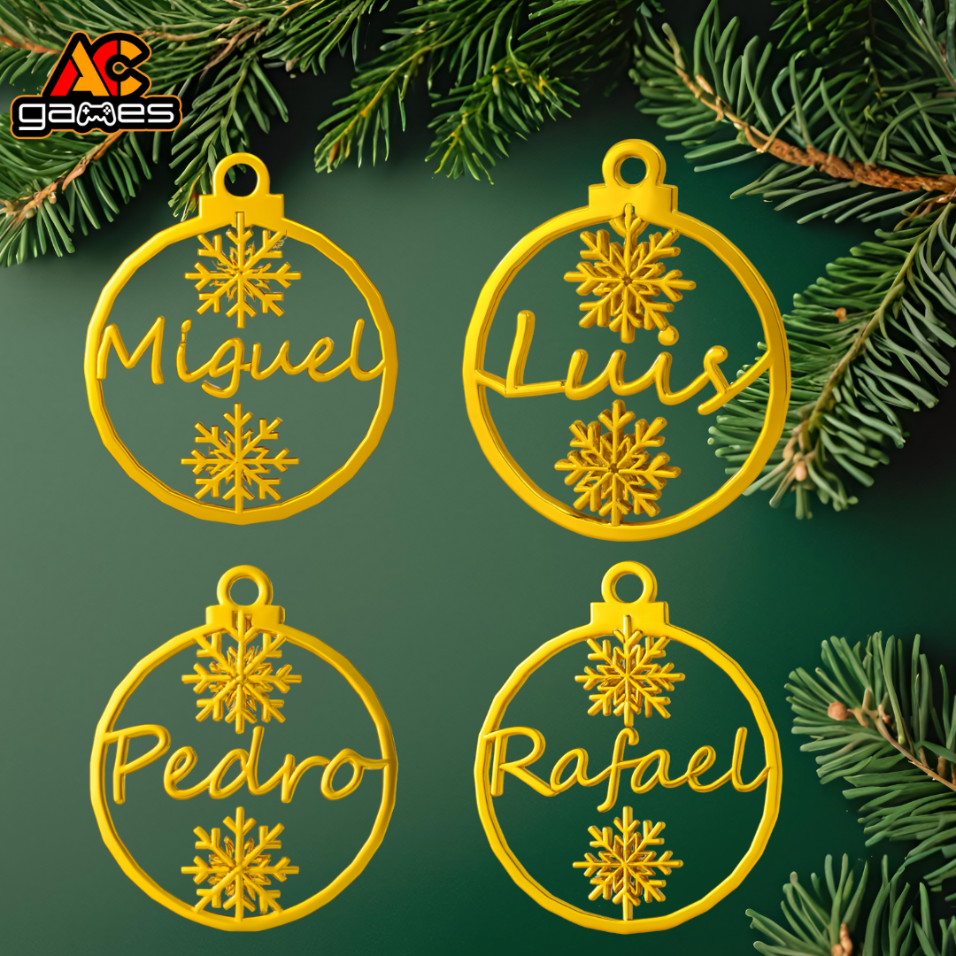 Personalized Christmas ornament Miguel, Luis, Pedro, Rafael