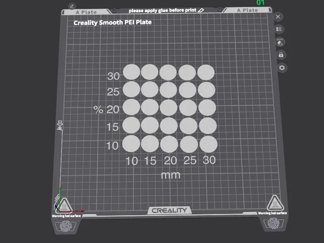 Creality K1 Max Ironing Calibration Test (10–30% Flow / 10–30 mm/s) – Smooth Top Layer