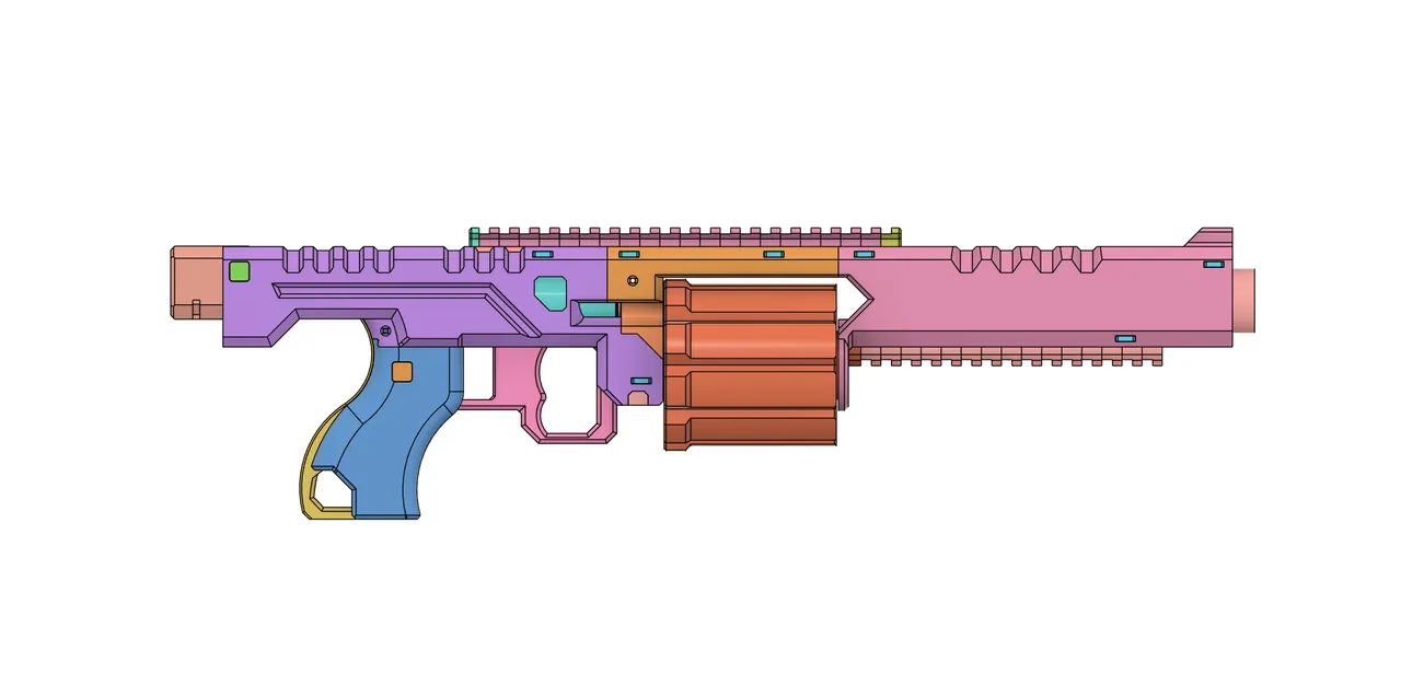 X-Shot Micro 2.0 Reshell 4 - Revolver Rifle v1.1 by Domochevsky