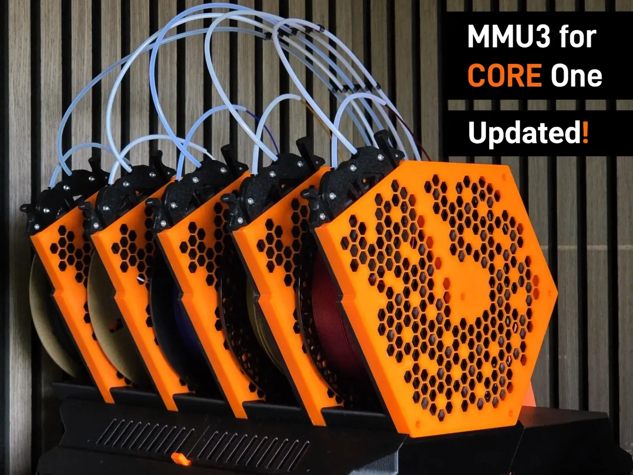 Spool Holder Buffer for Core One MMU3 Community Version by Sam