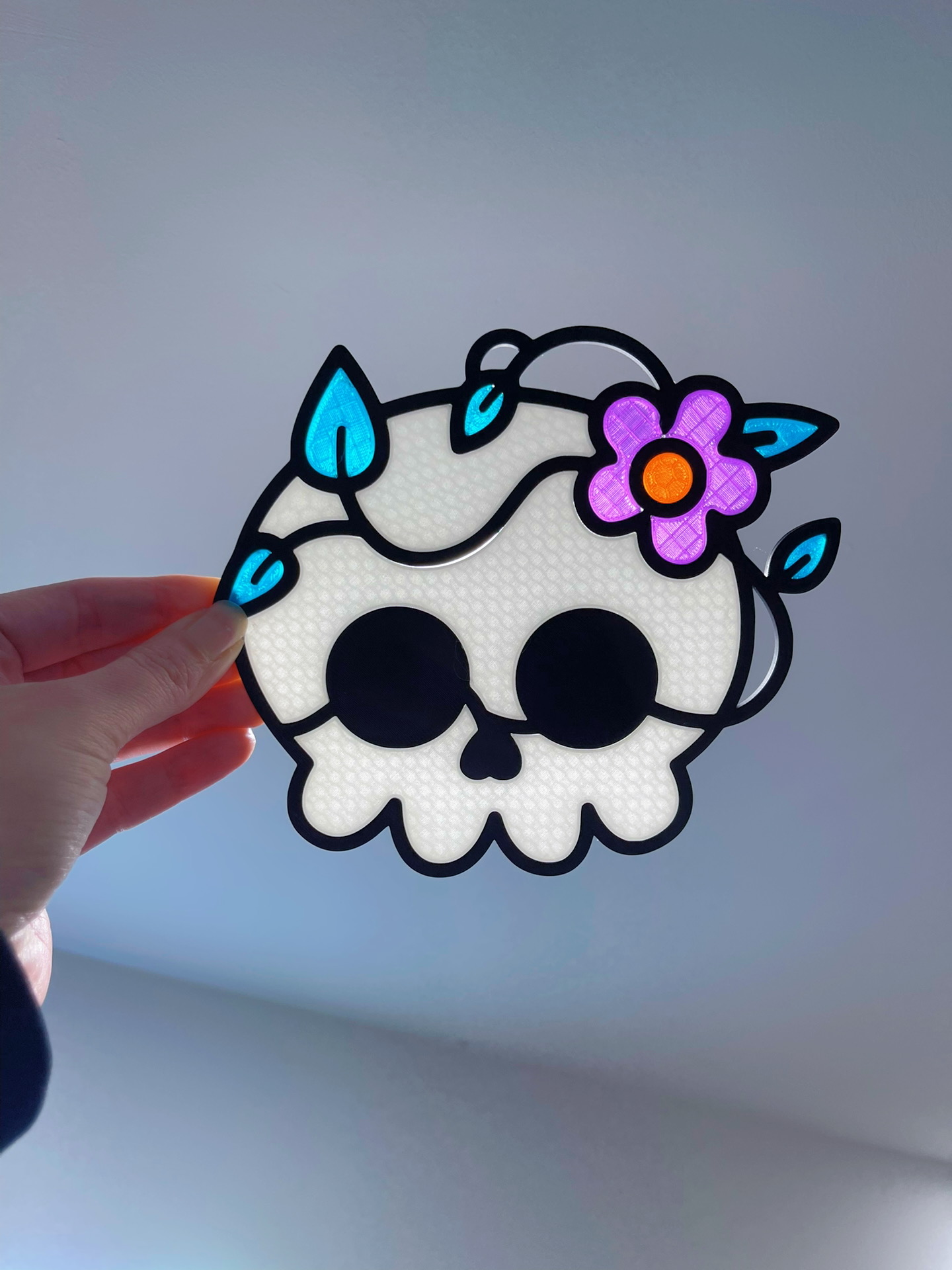 Cute Skelly – Stained Glass Style Snap-Fit Puzzle