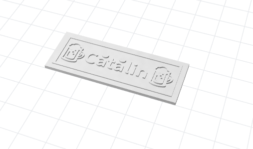 Nameplate/tag 50 English names 3D model