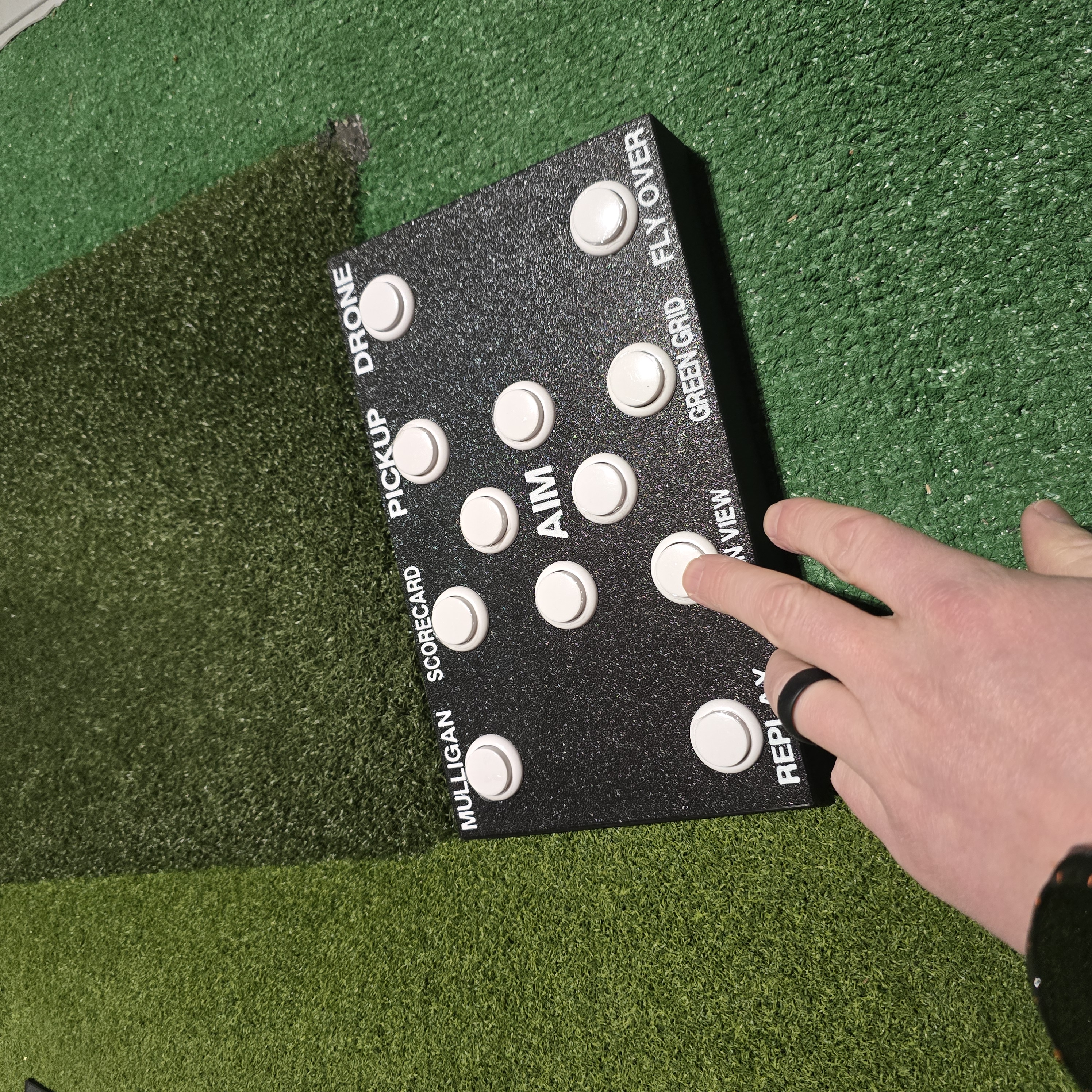 Golf simulator control box, Layout for Skytrak course play