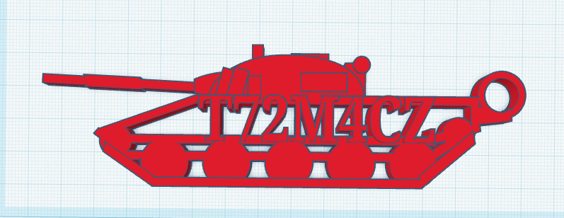 T72M4CZ tank keychain
