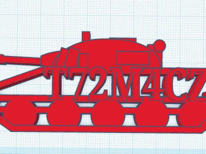 T72M4CZ tank keychain