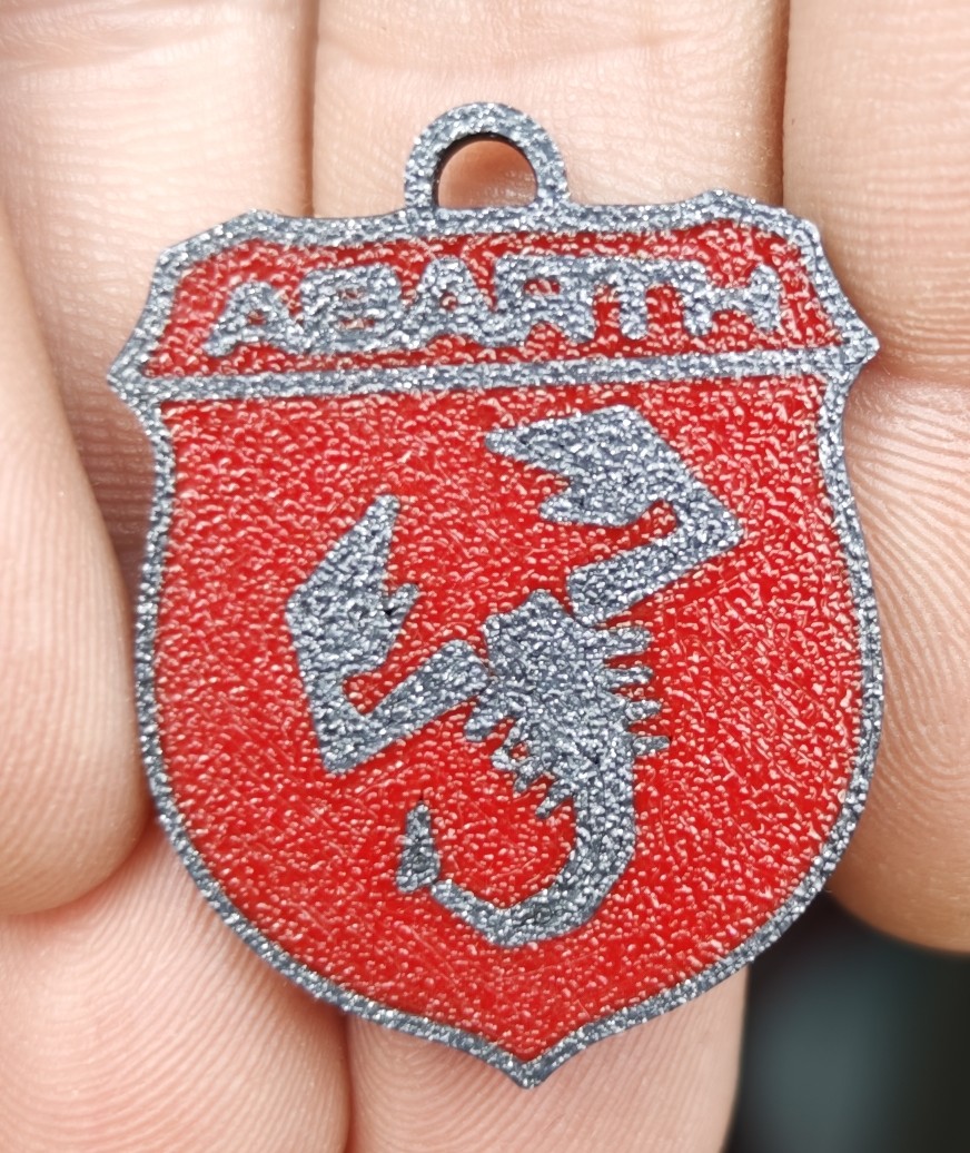 Keychain Abarth Double-sided logo