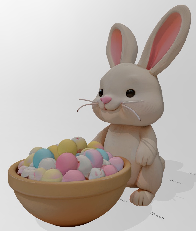 Miniatura 2 do modelo 3D Easter Bunny Candy Bowl