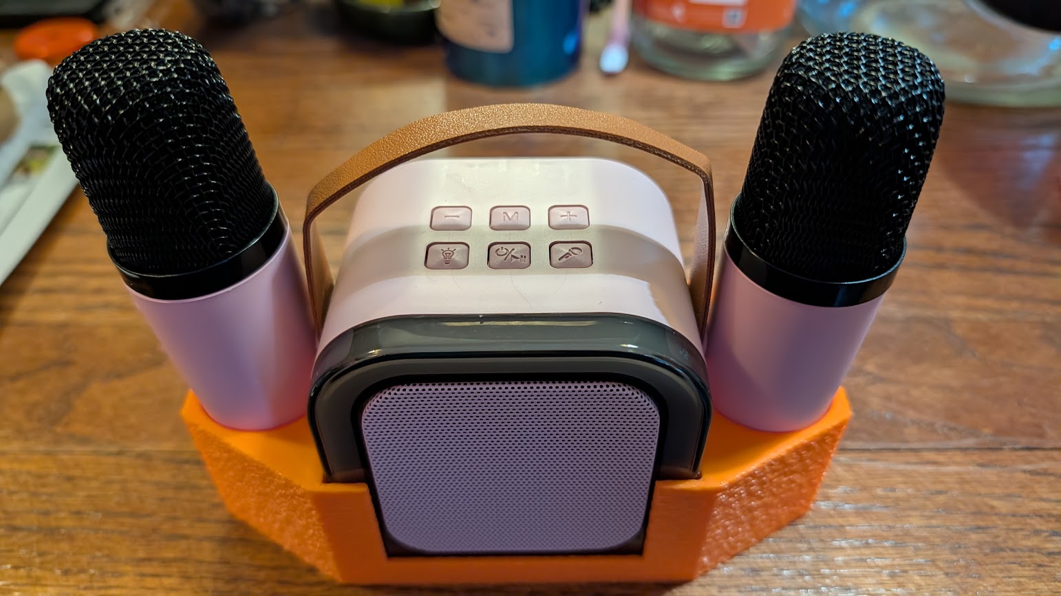 Generic mini-Karaoke Machine microphone holder