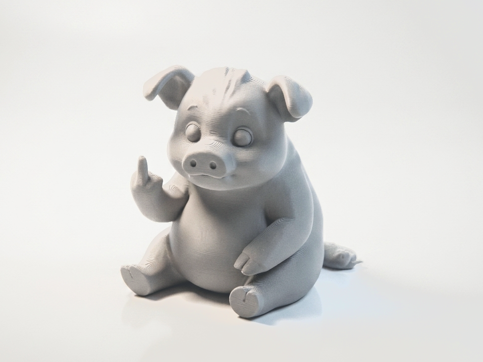 FU Pig Figurine Animal 3D Printable