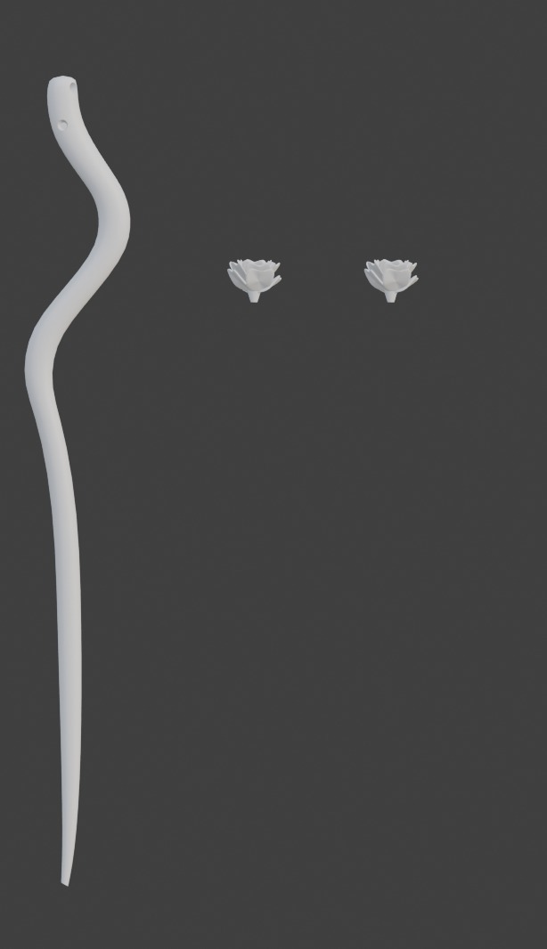 A hairpin with flowers
