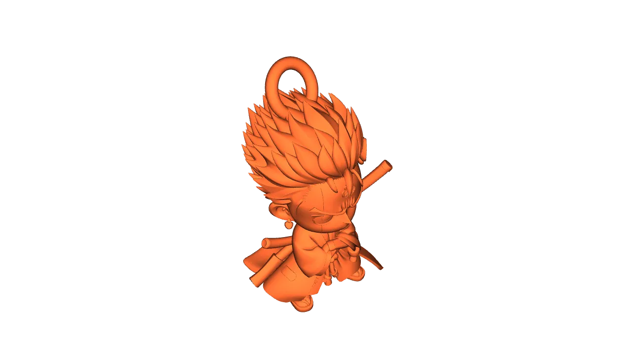 Roronoa Zoro Keychain 3D Print One Piece Swordsman by 3843313