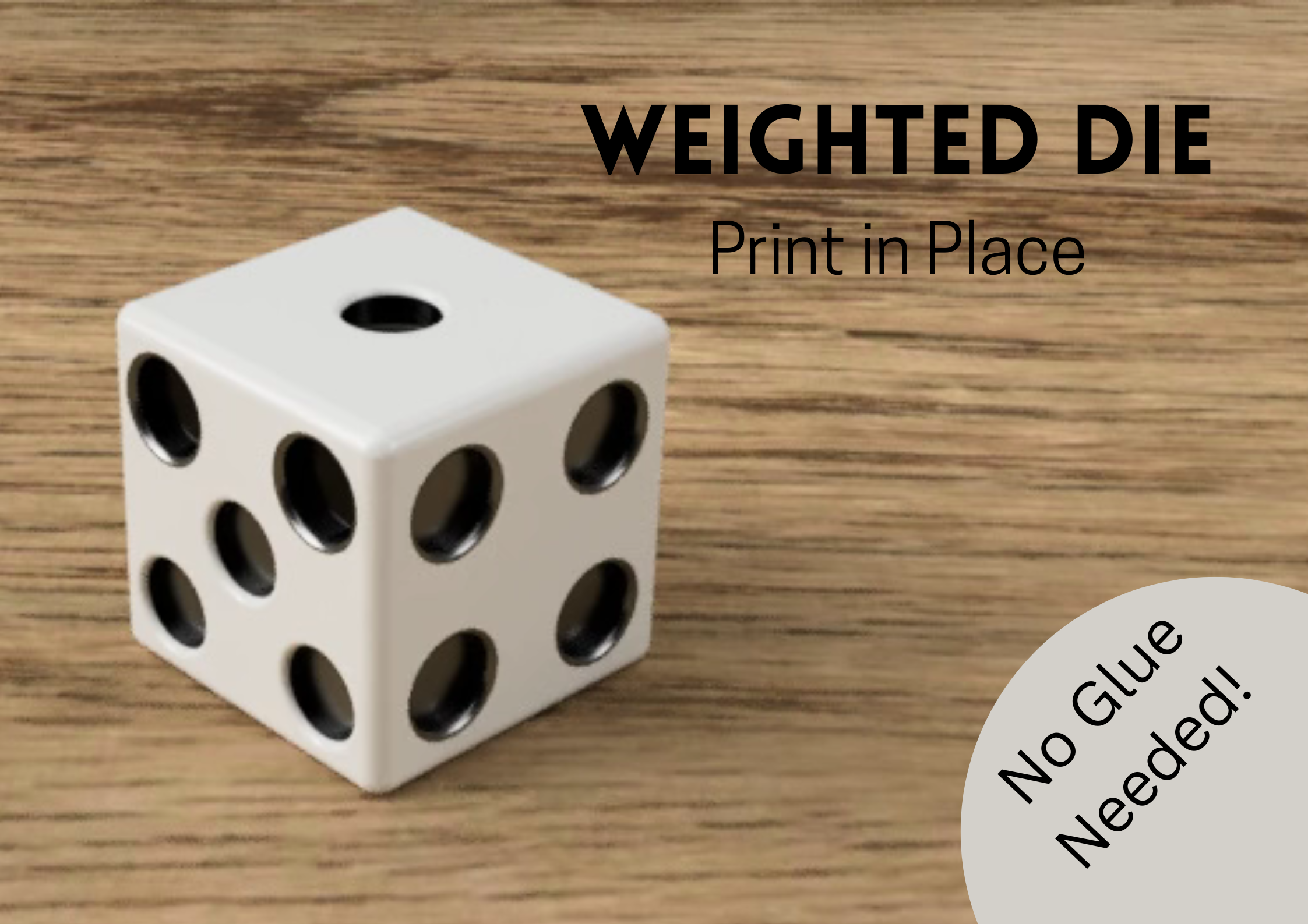 Weighted Die Print in Place