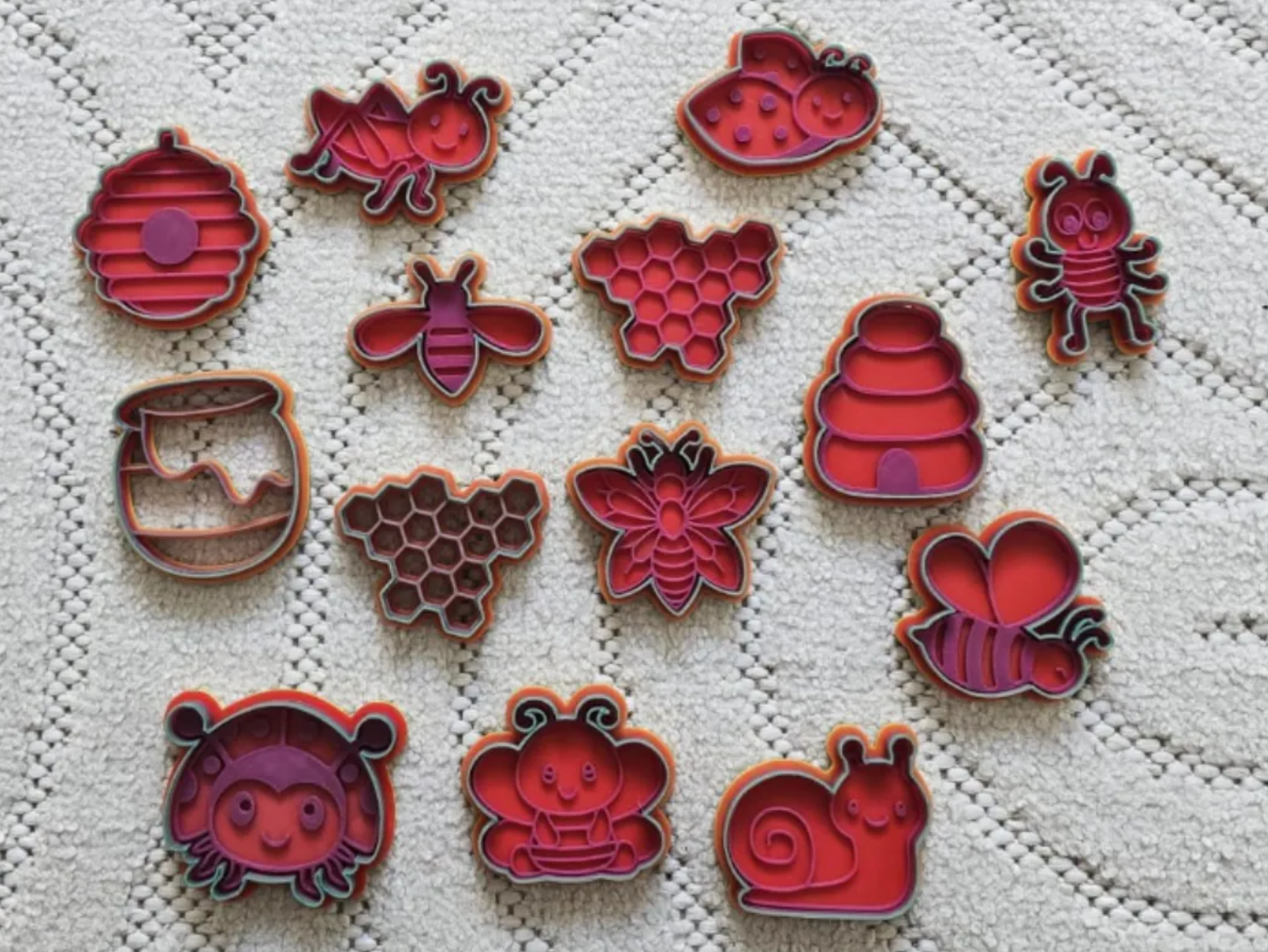 Insect Bugs Honey Bee Cookie Cutter Playdoh Stamp Pack
