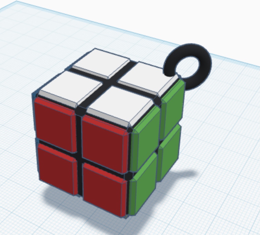 Cube keychain