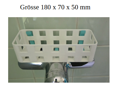Duschmittel-Halter in zwei verschiedenen Grössen