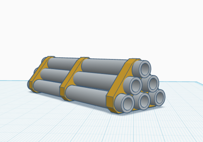 HO scale Pipes & holder/PH2-1