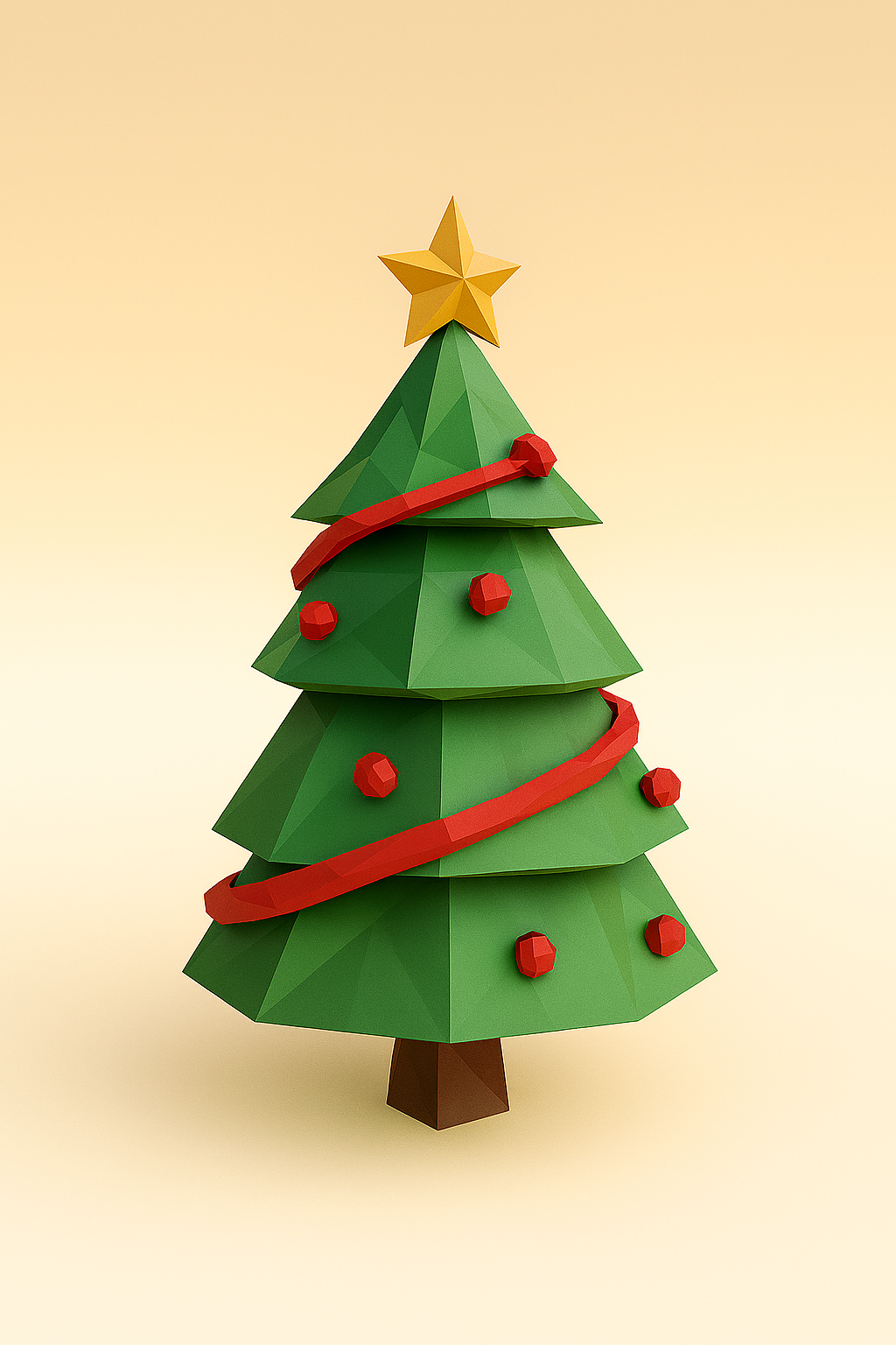 Low Poly Christmas Tree 3D Model