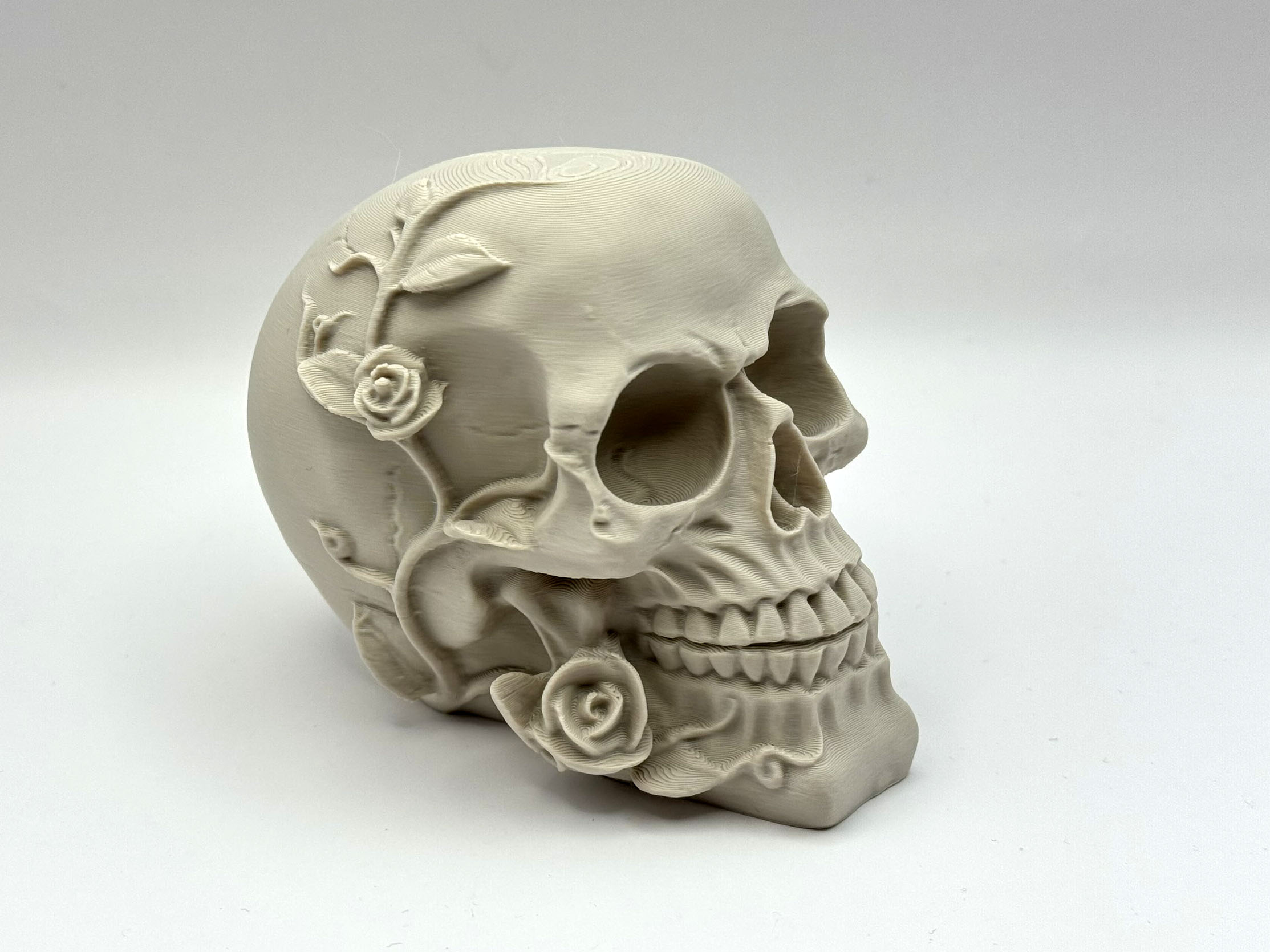 Death Blooms – Ornamental Skull with Roses