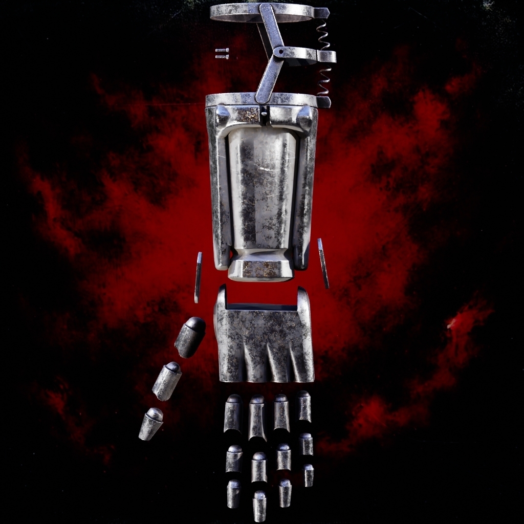 BERSERK GUTS METAL Arm Replica Life-Size -  Black Swordsman STL Fan Art Model