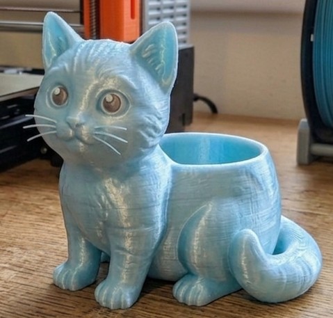 Blue Cat Planter