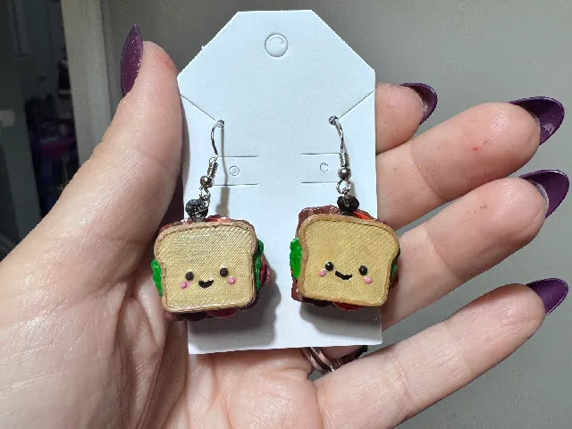 cute BLT sandwich ear ring