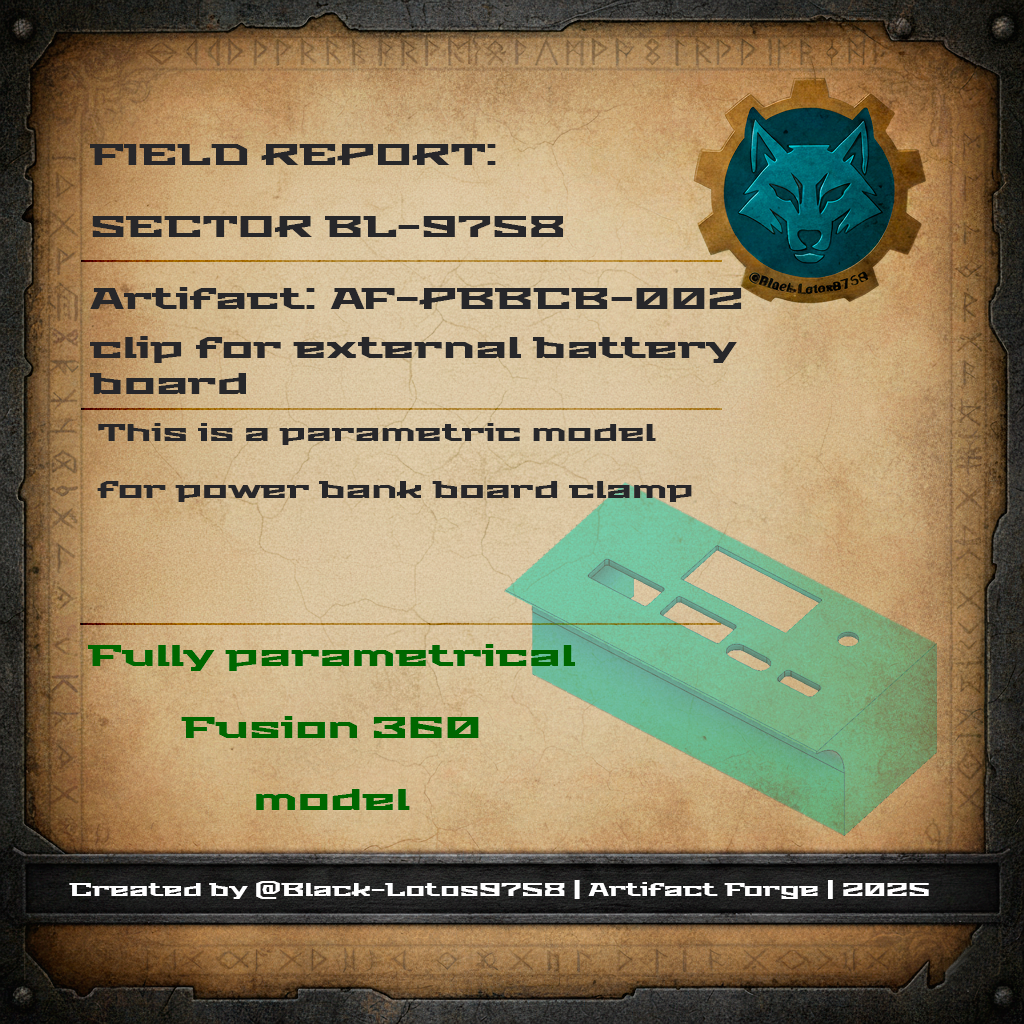 Parametric model for power bank board