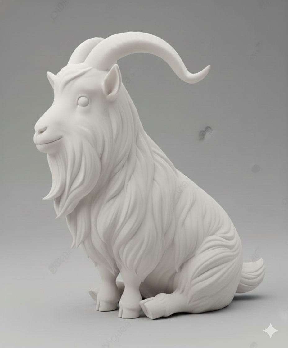 Cute Sitting Goat